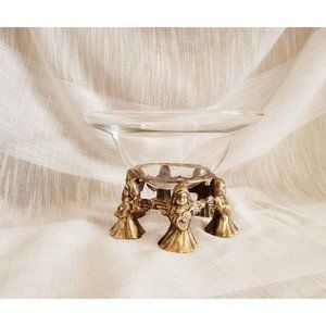 Vintage Brass Angel Bowl